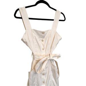 Aritzia Babaton White Linen Blend Maxi Dress